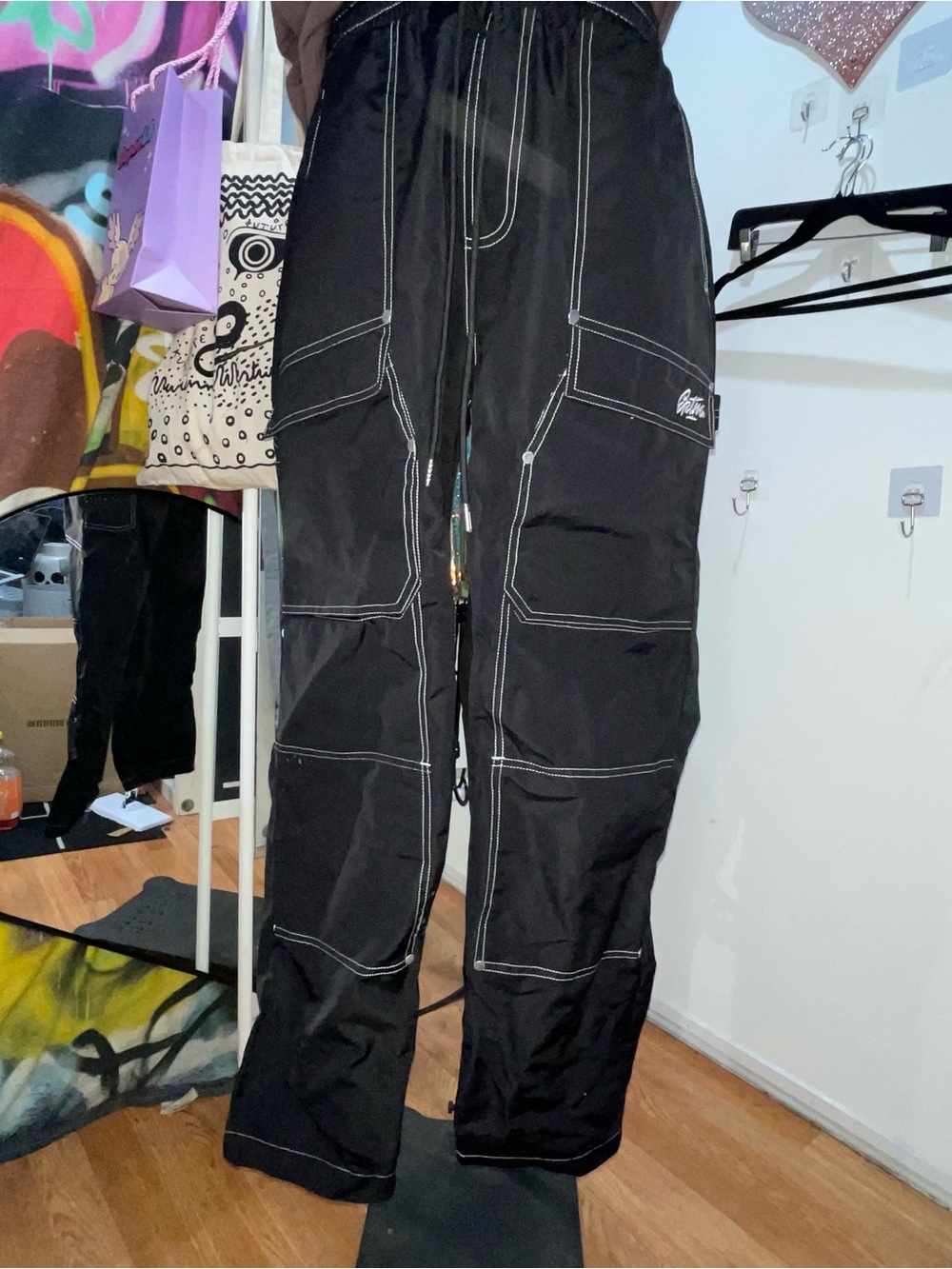 EPTM BLACK CARGO PANTS NEW WITH TAGS UNISEX SZ XL